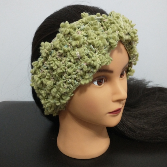 Sold - Novelty Green Headband/Earwarmer - Handmade - Picture 5 of 6